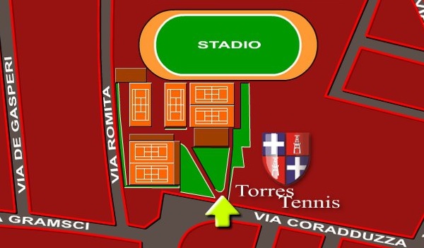 Mappa Campi Torres Tennis