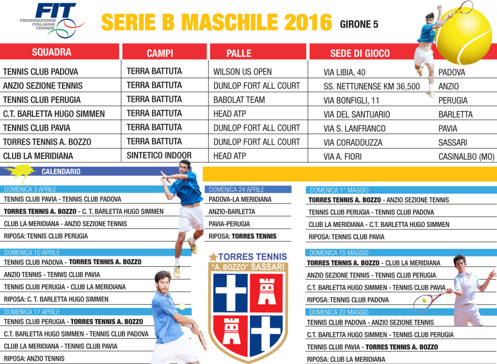 Calendario GIRONE SERIE B 2016