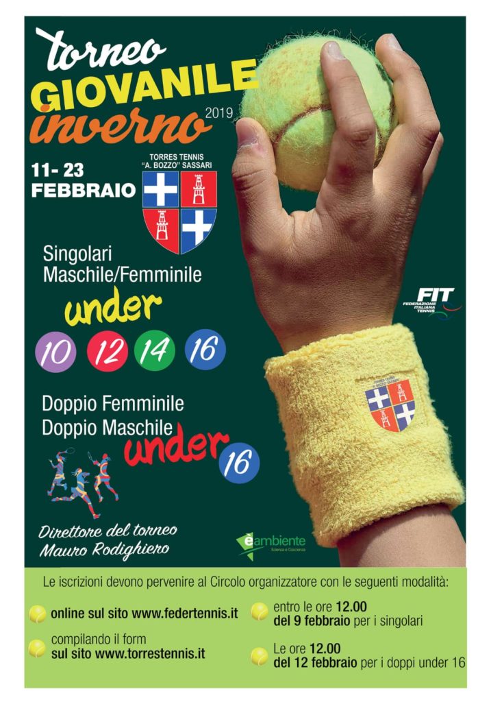 Locandina Torneo Giovanile Inverno 2019 Torres Tennis